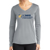 Thumbnail image for  Womens Grey Performance Long Sleeve V Neck Shirt