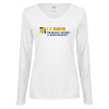 Thumbnail image for  Womens White Long Sleeve V Neck Tee