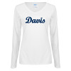 Thumbnail image for  Womens White Long Sleeve V Neck Tee