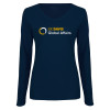 Thumbnail image for  Womens Navy Long Sleeve V Neck Tee 