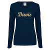Thumbnail image for  Womens Navy Long Sleeve V Neck Tee