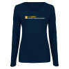 Thumbnail image for  Womens Navy Long Sleeve V Neck Tee 
