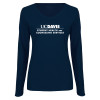 Thumbnail image for  Womens Navy Long Sleeve V Neck Tee 