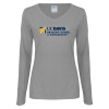 Thumbnail image for  Womens Grey Long Sleeve V Neck Tee 