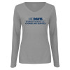 Thumbnail image for  Womens Grey Long Sleeve V Neck Tee 