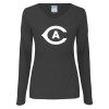 Thumbnail image for  Womens Dark Heather Long Sleeve V Neck Tee 