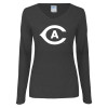 Thumbnail image for  Womens Dark Heather Long Sleeve V Neck Tee 