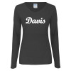 Thumbnail image for  Womens Dark Heather Long Sleeve V Neck Tee 