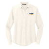 Thumbnail image for  Mercer + Mettle Womens Ivory Crepe Long Sleeve Camp Blouse