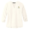 Thumbnail image for  Mercer + Mettle Womens Ivory 3/4 Sleeve Crepe Blouse