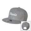 Thumbnail image for  Heather Grey Wool Blend Flat Bill Snapback Hat