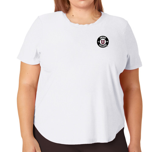  Beyond Yoga PLUS On The Down Low Short Sleeve Tee Cloud White - Primary Athletic Mark