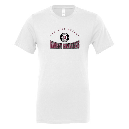  Bella + Canvas White Jersey Cotton T Shirt - Garnet Chargers