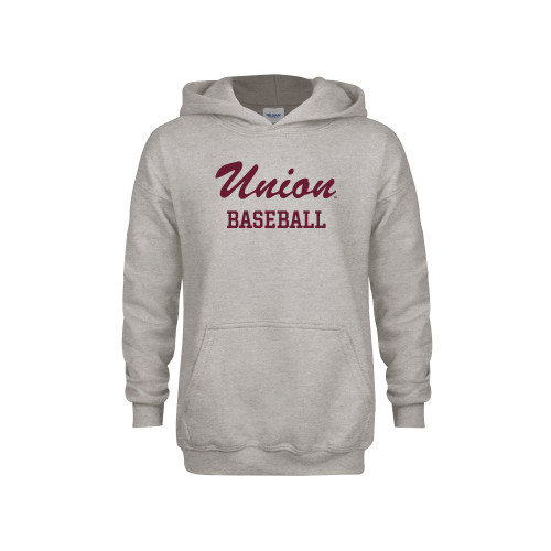  Youth Grey Fleece Hood - Union Script - Baseball