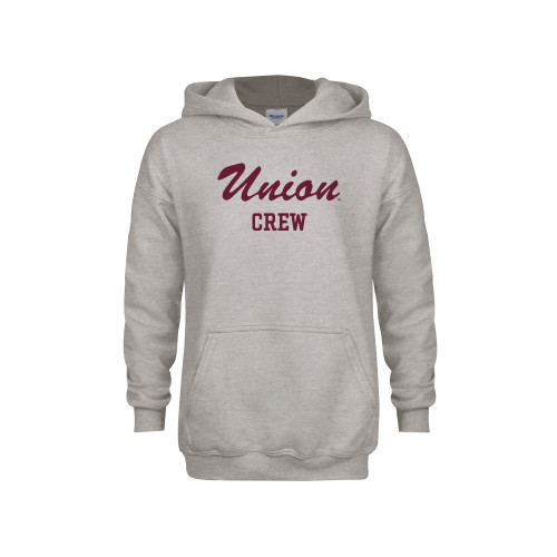  Youth Grey Fleece Hood - Union Script - Crew