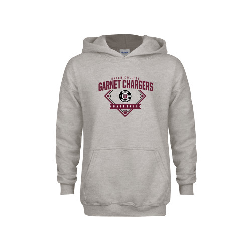  Youth Grey Fleece Hood - Garnet Chargers Baseball