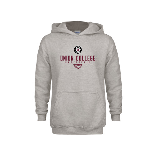 Youth Grey Fleece Hood - Union College Basketball