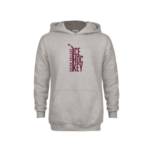  Youth Grey Fleece Hood - Union College Ice Hockey