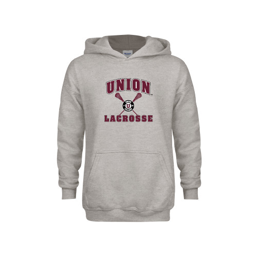  Youth Grey Fleece Hood - Union Lacrosse