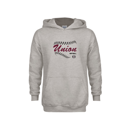  Youth Grey Fleece Hood - Union Softball