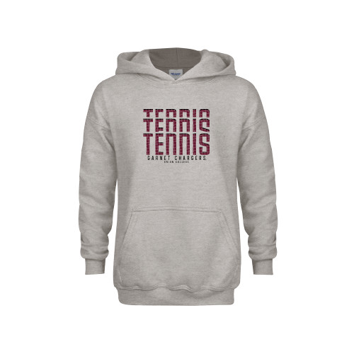  Youth Grey Fleece Hood - Garnet Chargers Tennis