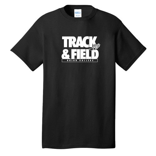  Extended Black T Shirt - Union College Track and Field