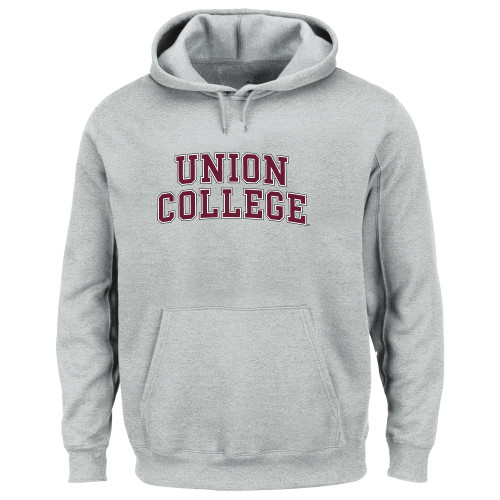  Extended Heather Grey Hoodie - Union College Athletic Word Mark