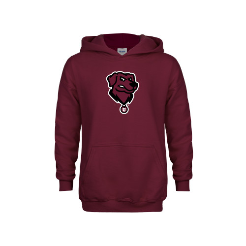  Youth Maroon Fleece Hoodie - Charger - Mascot Head