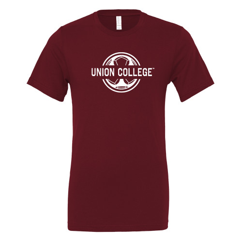  Bella + Canvas Maroon Jersey Cotton T Shirt - Union College Soccer