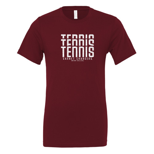 Bella + Canvas Maroon Jersey Cotton T Shirt - Garnet Chargers Tennis