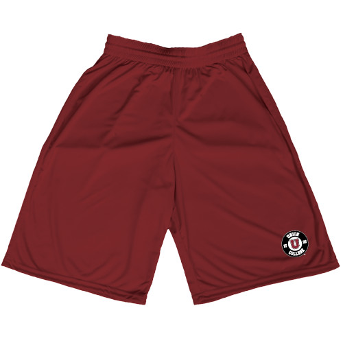  Maroon Performance Classic 9 Inch Short - Primary Athletic Mark