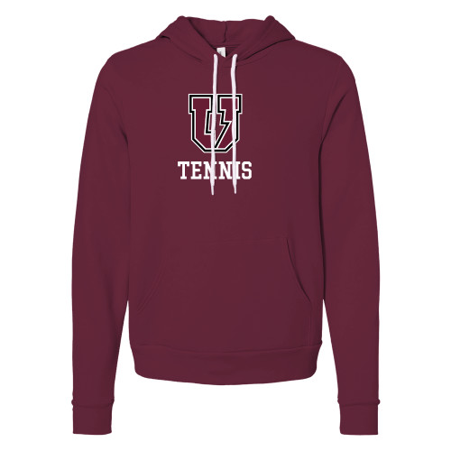  Bella + Canvas Maroon Fleece Hood - Bolt U Mark - Tennis