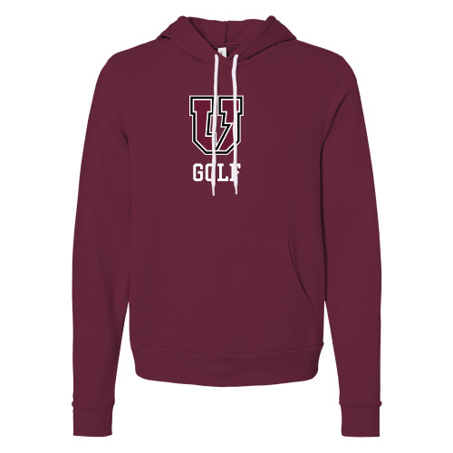  Bella + Canvas Maroon Fleece Hood - Bolt U Mark - Golf