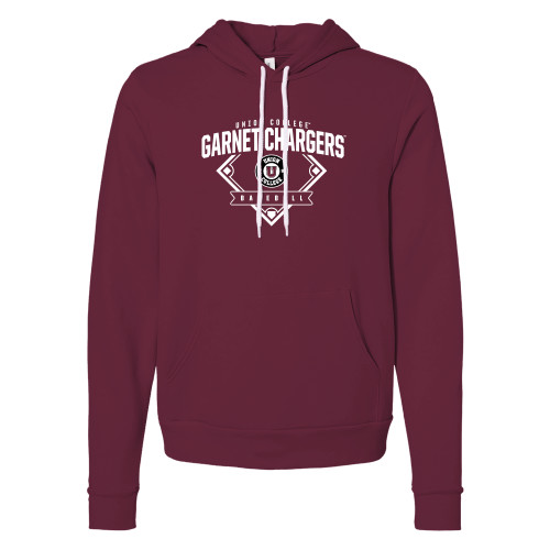  Bella + Canvas Maroon Fleece Hood - Garnet Chargers Baseball
