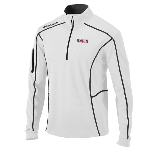  Columbia White Omni Wick Shotgun 1/4 Zip - Union