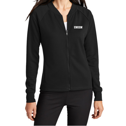  Mercer+Mettle Womens Deep Black Full Zip Jacket - Union