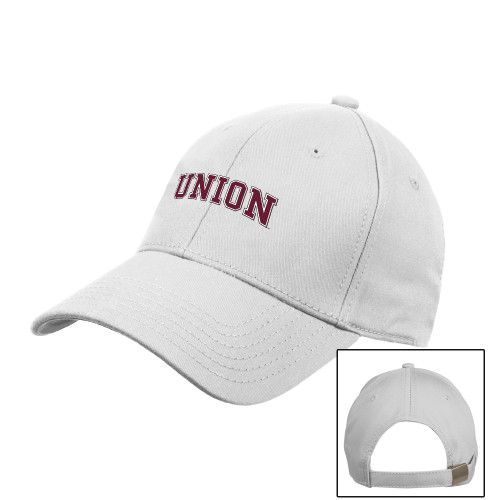 Union College White Structured Adjustable Pro Style Hat