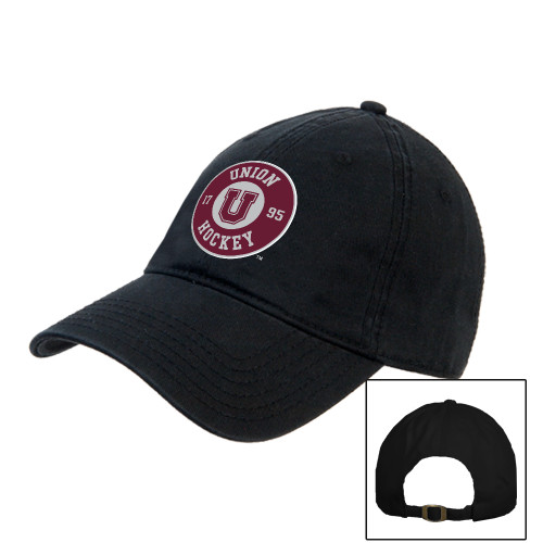  Black Unstructured Adjustable Low Profile Hat - Union Hockey 1795