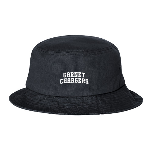  Sportsman Black Bucket Hat - Arched Garnet Chargers