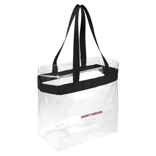  Game Day Clear Stadium Tote - Garnet Chargers Flat Wordmark