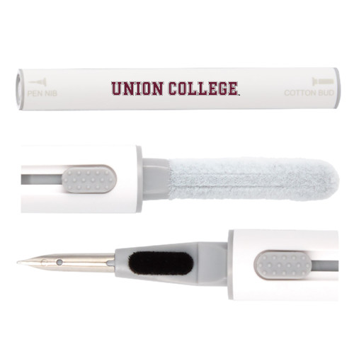  White Mini 3 in 1 Tech Cleaning Kit - Union College Flat Wordmark