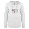 Thumbnail image for  ENZA Womens White V Notch Raw Edge Fleece Hoodie
