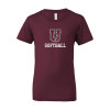 Thumbnail image for  Bella + Canvas Youth Maroon Jersey T Shirt