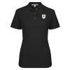 Thumbnail image for  Womens Silk Touch Black Pique Polo