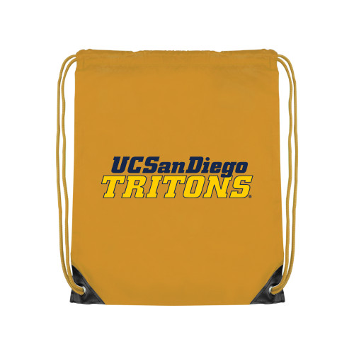  Gold Drawstring Backpack - UC San Diego Tritons Mark