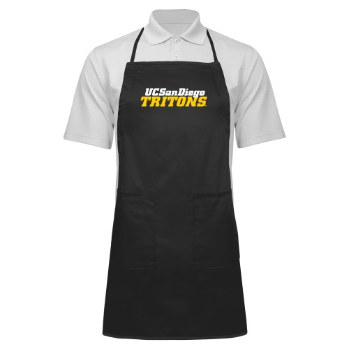  Full Length Black Apron - UC San Diego Tritons Mark