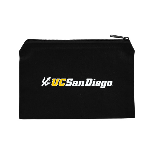  8oz. Black Cotton Travel Pouch - UC San Diego Primary Mark