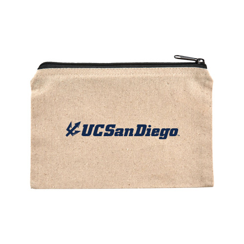  8oz. Natural Cotton Travel Pouch - UC San Diego Primary Mark