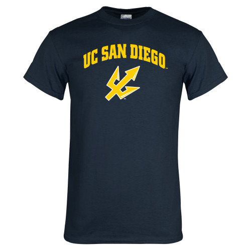  Navy T Shirt - UC San Diego Arched Over Trident