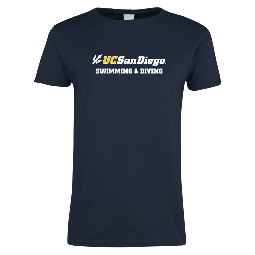  Womens Navy Short Sleeve Tee - Swimming and Diving